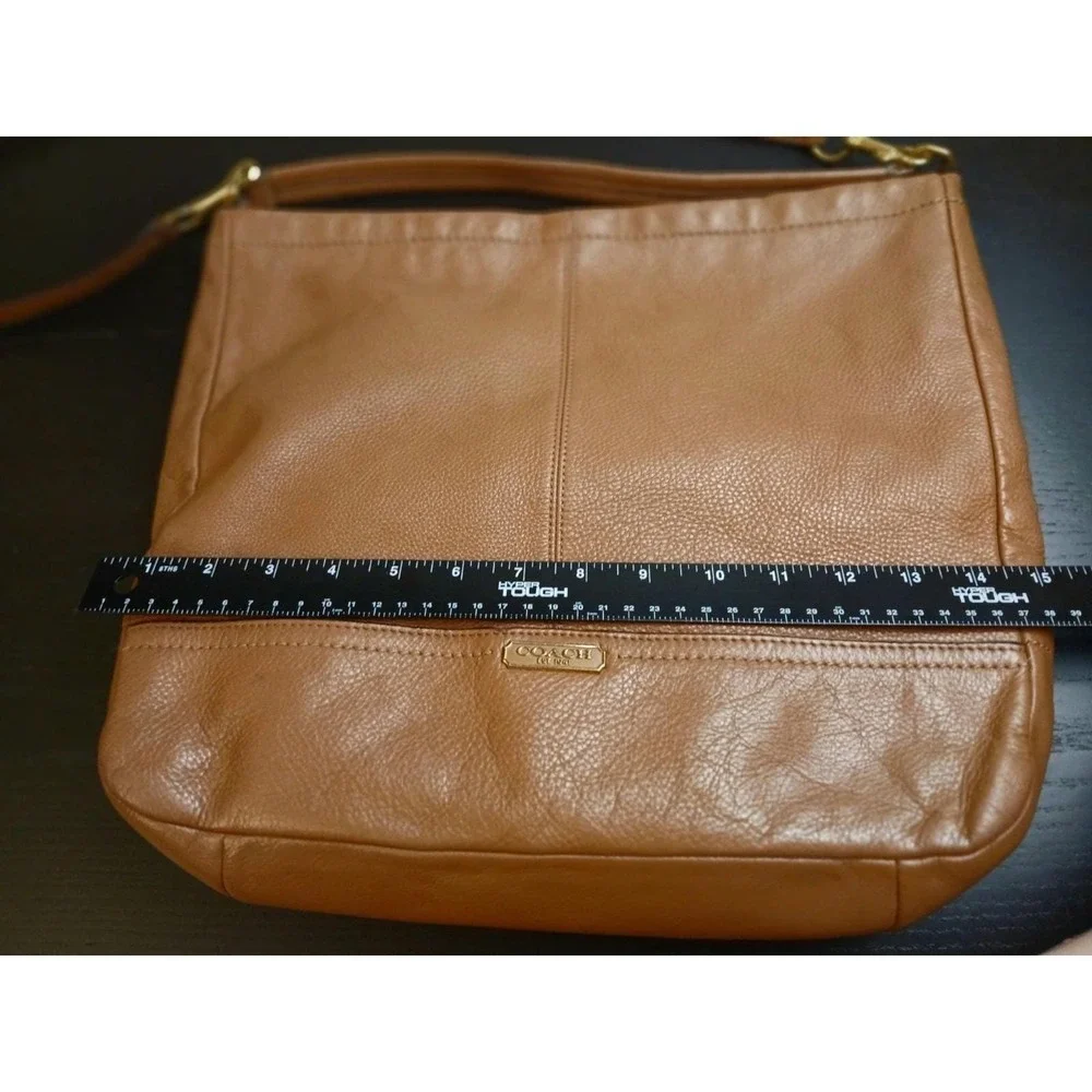 Coach Leather Hobo Shoulder/H Bag Tan Gold‎ Creed E1373-F23293 - Designer #1487